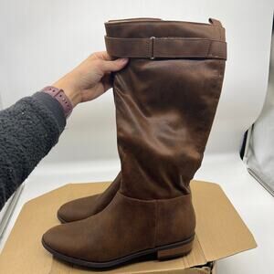 Journee Collection Womens Western Heel Booties Brown Lelanni Boots Size 11